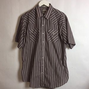 ELY Cattleman Tall Man WesternBotton Up Shirt XLT